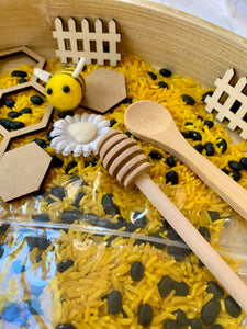 Peg Play & Pour Pouch - Bee & Honeycomb