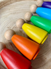 Load image into Gallery viewer, Rainbow 9cm Peg Dolls Triangle