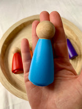 Load image into Gallery viewer, Rainbow 9cm Peg Dolls Mixed