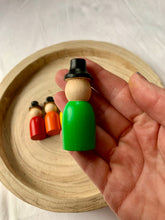 Load image into Gallery viewer, Top Hat Peg Dolls SECONDS Rainbow