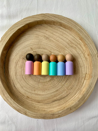 Pastel Diverse Peg Dolls