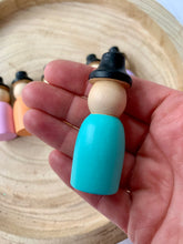 Load image into Gallery viewer, Top Hat Peg Dolls SECONDS Pastel
