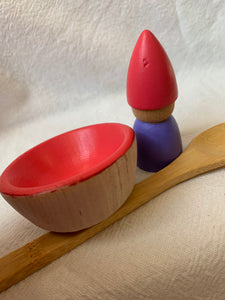 #43 Seconds Bowl, Peg Doll & Spoon