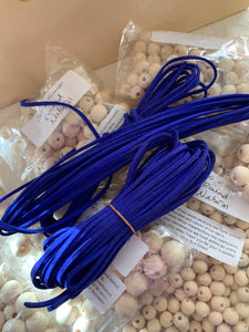 Small wooden beads and cord