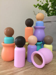 Light Pastel Diverse Nesting Pots